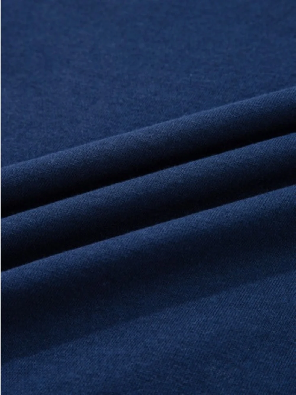 Navy Blue Preppy Striped Sleeve Loose Sweatshirt